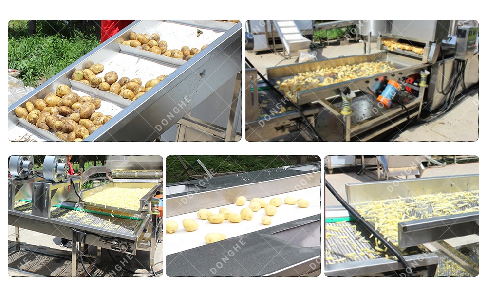 300-500kg Automatic Crispy Potato Chips Making Machine Price Snack Food Production Line