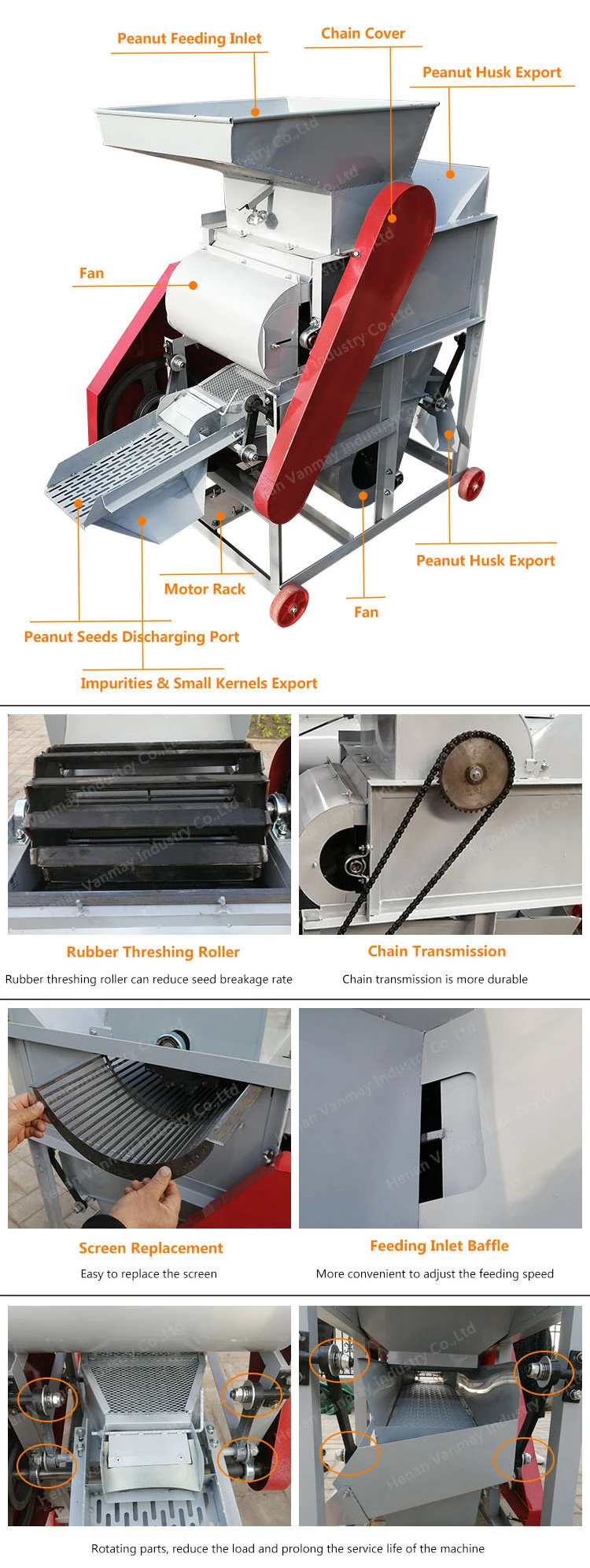 Vanmay Peanuts Sheller Peanut Machine Groundnut Thresher Farm Machinery