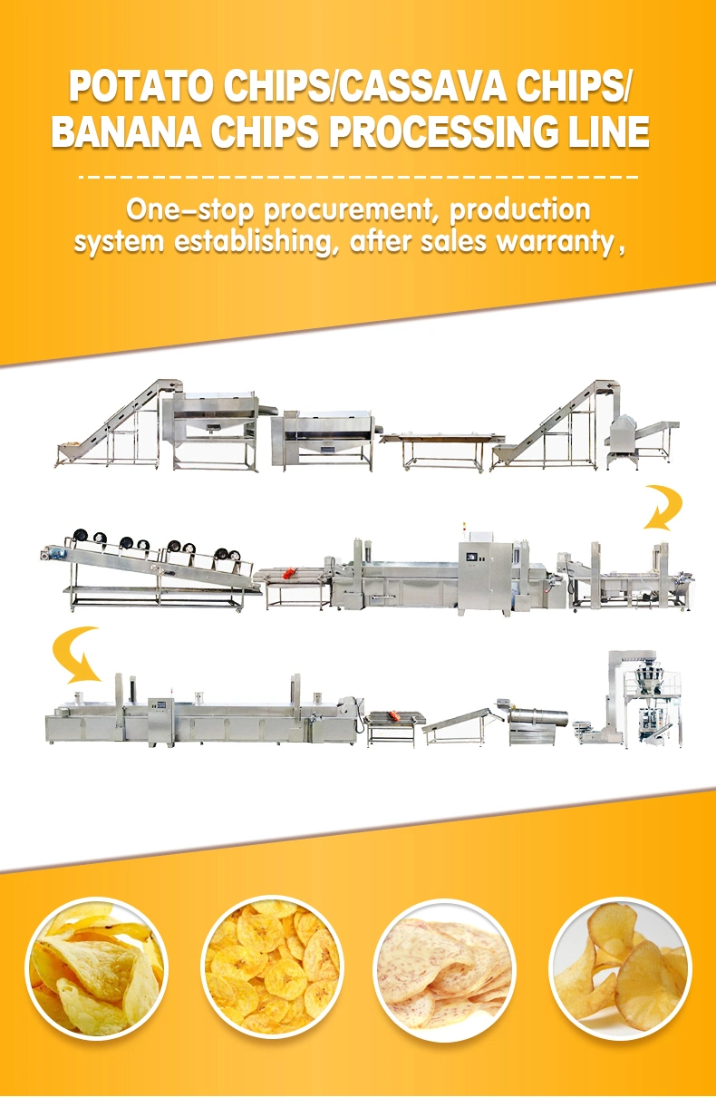 CE Certified High Quality Automatic Fresh Potato Chips Production Line Potato Chips Plant Cost