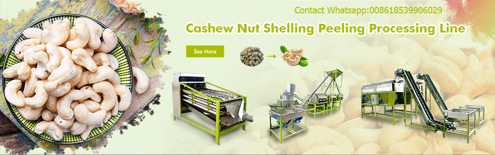 Cashew Nut Breaking Peeling Processing Equipment Plant Cashew Shelling Machine