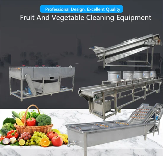 1-3T/H 380V 果物と野菜の洗濯機洗浄機洗浄製品ライン